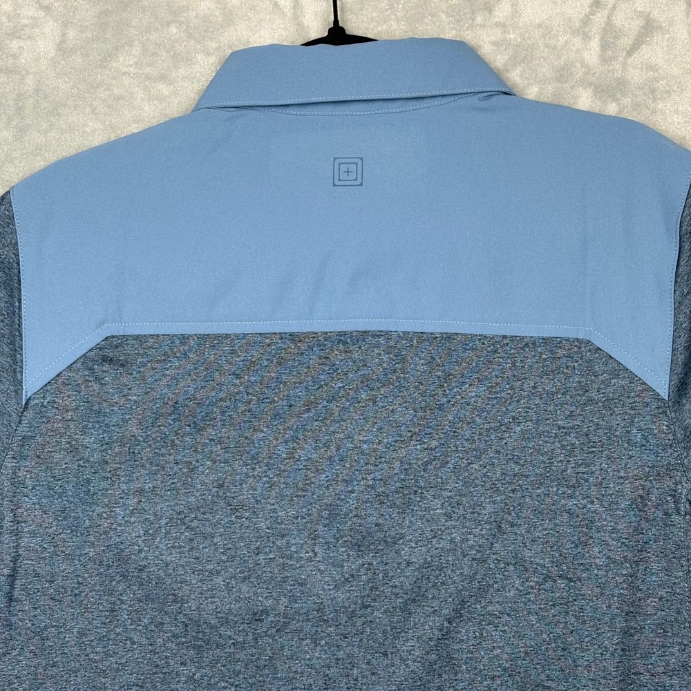 5.11 Tactical Men Sm. Rapid S/S Polo Atlas Blue Enduro-Flex Shirt Gorpcore NWT - Picture 10 of 13